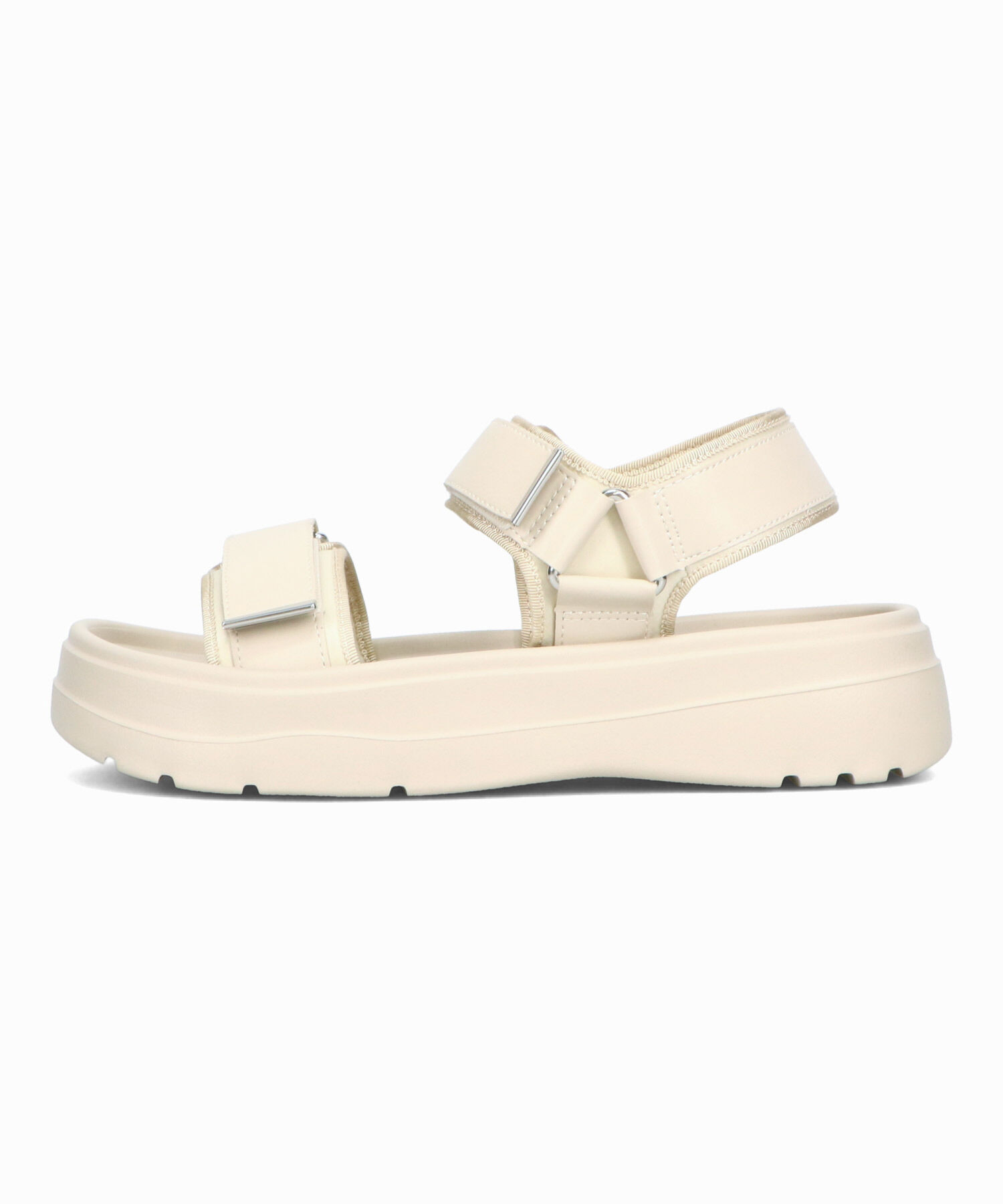 ORiental TRaffic「【Fit meサンダル】メタルパーツ厚底サンダル/51226 サンダル 軽い 人気 トレンド 再入荷」|サンダル|