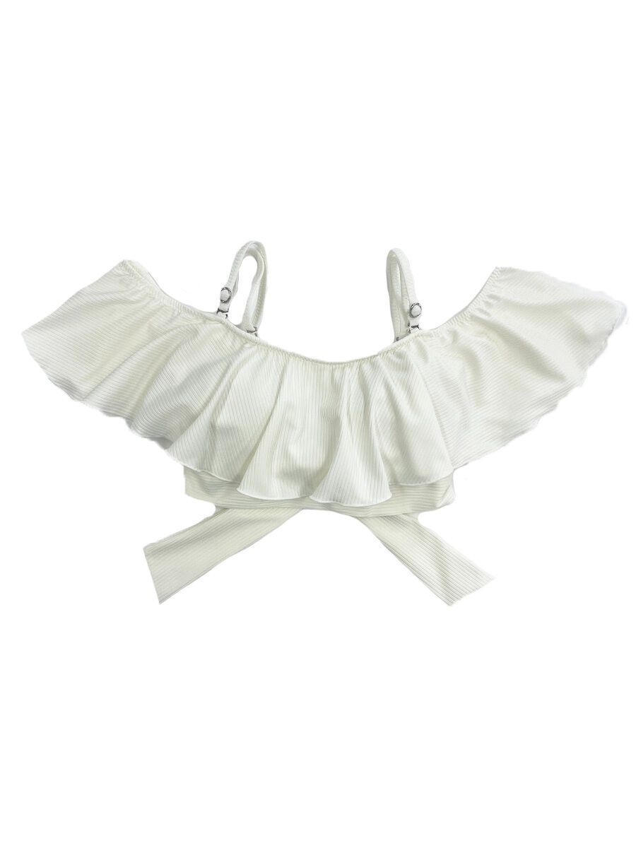 PEAK&PINE「無地オフショルダーワンピ見えビキニ」|ビキニ|