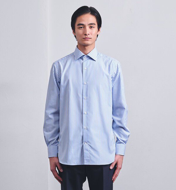 UNITED ARROWS「イージーケア AG オルタネイト ストライプ セミワイドカラーシャツ -抗菌防臭-」|シャツ・ブラウス|