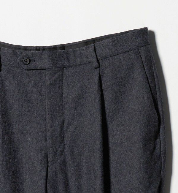 UNITED ARROWS「＜District＞ウールギャバジン ウォッシュド ワイド 1プリーツパンツ」|スラックス|