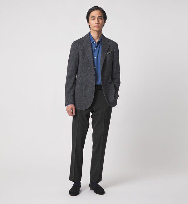 UNITED ARROWS「トロピカル ツイル サイドエクステンド ノープリーツスラックス COMFORT EASY‐MODEL ウォッシャブル 2WAY」|スラックス|