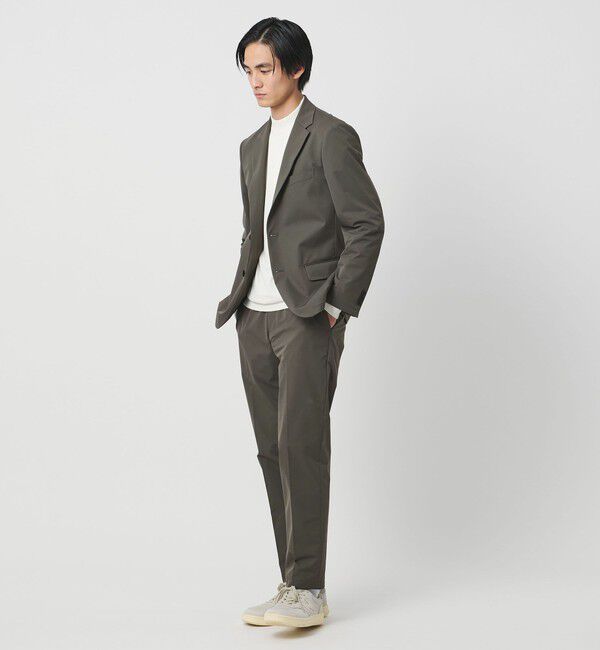 UNITED ARROWS「ダブルクロス ノープリーツ パンツ UA COZY ウォッシャブル ２WAYストレッチ はっ水」|スーツ|