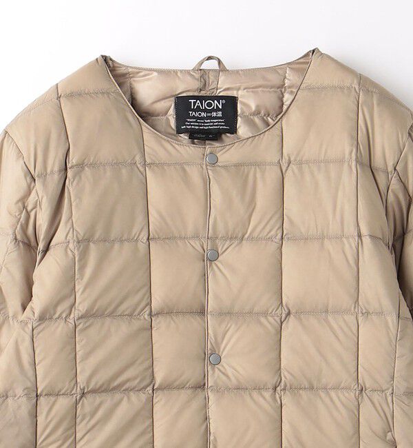 UNITED ARROWS green label relaxing「＜TAION＞ベーシック クルーネック ボタン インナー ダウンジャケット」|ダウン|