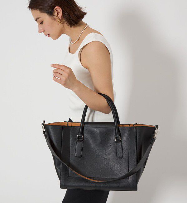 UNITED ARROWS green label relaxing「【WEB限定】トラペーズ ワイドベルト トートバッグ / A4 / 通勤」|トートバッグ|