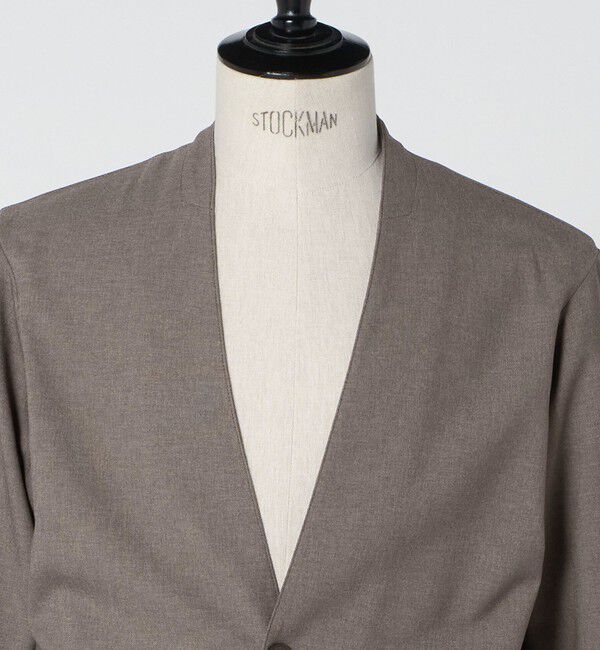 UNITED ARROWS green label relaxing「A+ ウールライク 1B ノーカラージャケット -ウォッシャブル・ストレッチ-」|ノーカラージャケット|