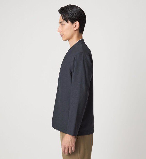 UNITED ARROWS green label relaxing「A+ ウールライク 1B ノーカラージャケット -ウォッシャブル・ストレッチ-」|ノーカラージャケット|