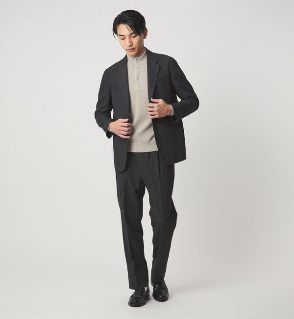 UNITED ARROWS green label relaxing「＜gim＞25F H/MLN ハーフジップ プルオーバー ニット -ウォッシャブル-」|ニット・セーター|