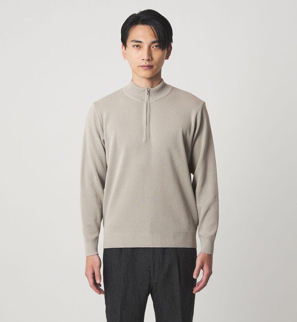 UNITED ARROWS green label relaxing「＜gim＞25F H/MLN ハーフジップ プルオーバー ニット -ウォッシャブル-」|ニット・セーター|