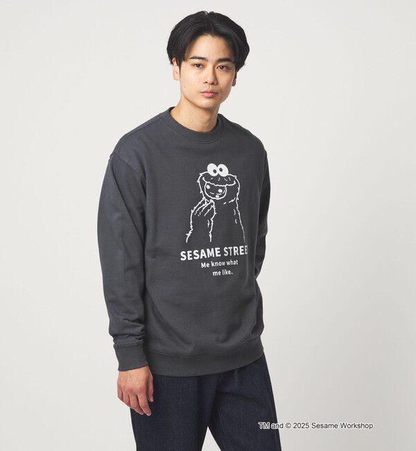 UNITED ARROWS green label relaxing「【別注】＜SESAME STREET＞GLR クルーネック スウェット」|スウェット・ジャージ|DK.GRAY