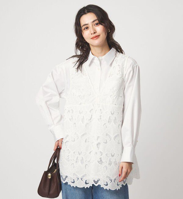 UNITED ARROWS green label relaxing「レース ノースリーブ ブラウス」|シャツ・ブラウス|