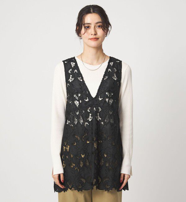 UNITED ARROWS green label relaxing「レース ノースリーブ ブラウス」|シャツ・ブラウス|