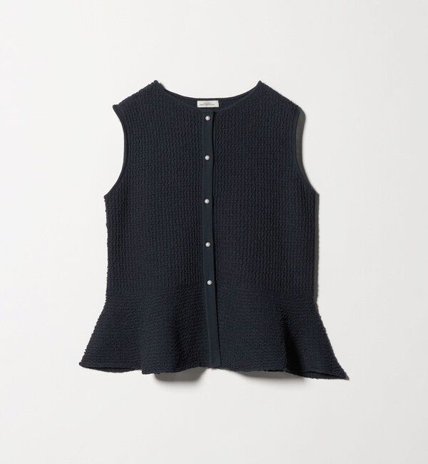 UNITED ARROWS green label relaxing「パイピング ペプラム ニット ジレ」|ベスト・ジレ|