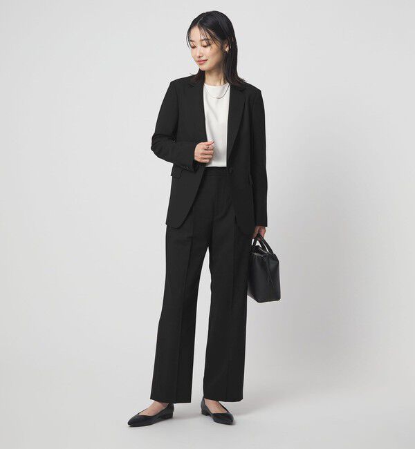 UNITED ARROWS green label relaxing「［size SHORT/TALLあり］カチリラ ストレート パンツ ブラック」|スラックス|