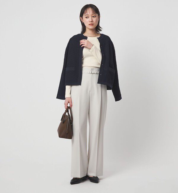 UNITED ARROWS green label relaxing「ラメ リブ ボートネック カットソー」|Tシャツ・カットソー|