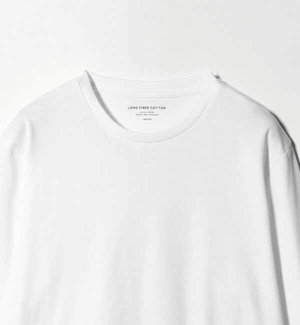 UNITED ARROWS green label relaxing「LONG FIBER COTTON クリア クルーネック 長袖 Tシャツ」|Tシャツ・カットソー|
