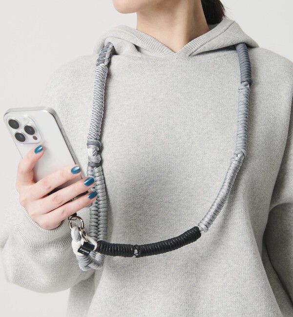 BEAUTY&YOUTH UNITED ARROWS「＜A SCENE＞Design paracord shoulder/スマホショルダー」|モバイルケース|SILVER