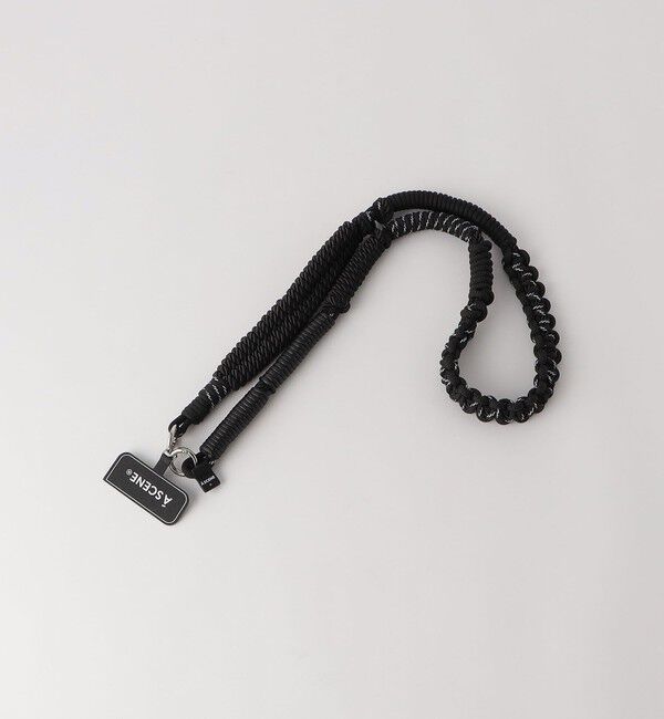 BEAUTY&YOUTH UNITED ARROWS「＜A SCENE＞Design paracord shoulder/スマホショルダー」|モバイルケース|BLACK