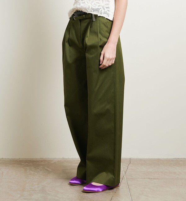 ATTISESSION「＜ATTISESSION＞ベルト 2タック ストレート パンツ」|その他|