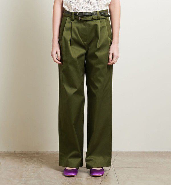 ATTISESSION「＜ATTISESSION＞ベルト 2タック ストレート パンツ」|その他|