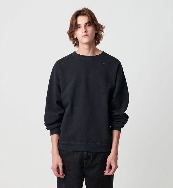 MONKEY TIME「フレンチテリー ディストレスト クルーネック」|Tシャツ・カットソー|