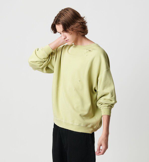 MONKEY TIME「フレンチテリー ディストレスト クルーネック」|Tシャツ・カットソー|