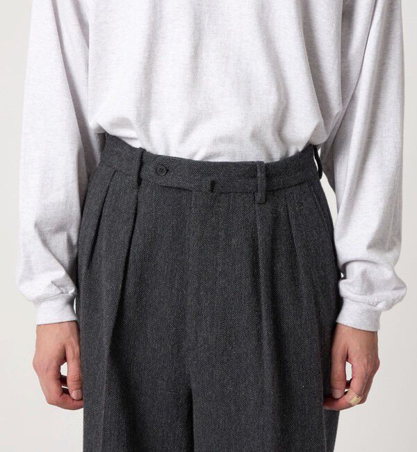 Steven Alan＞ クッキークロス インツープリーツ ドレス トラウザーズ