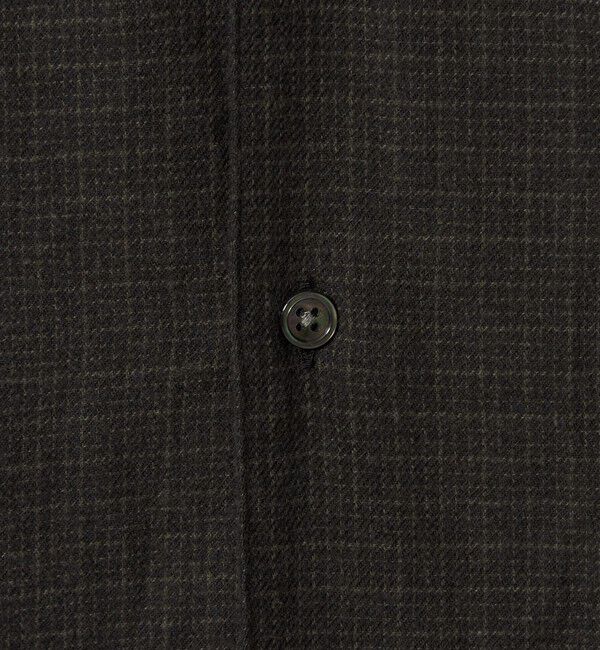 Steven Alan＞ ネル マイクロチェック オープンカラー シャツ BOX