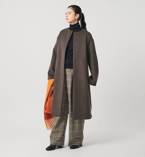 BEAUTY&YOUTH UNITED ARROWS「毛ナイロン ノーカラーコート」|ノーカラーコート|