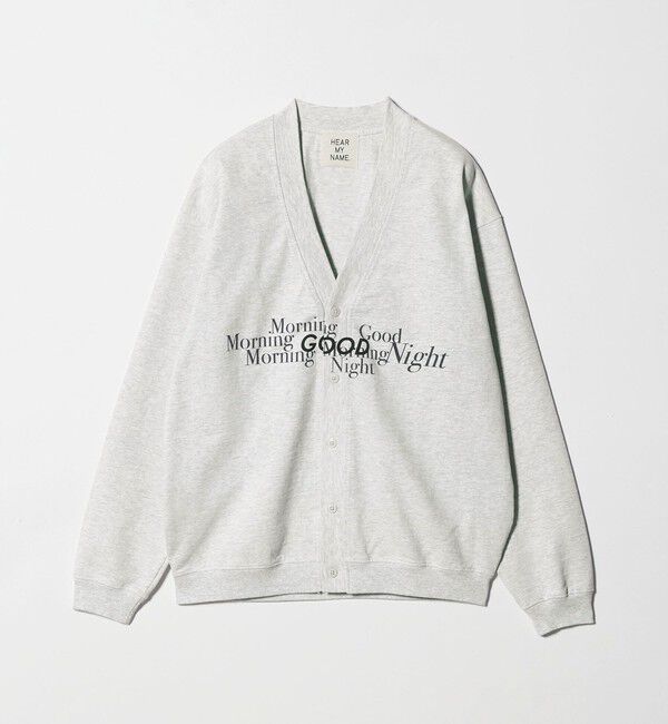 BEAUTY&YOUTH UNITED ARROWS「【別注】＜HEAR MY NAME＞ロゴ スウェットカーディガン グレー」|カーディガン|