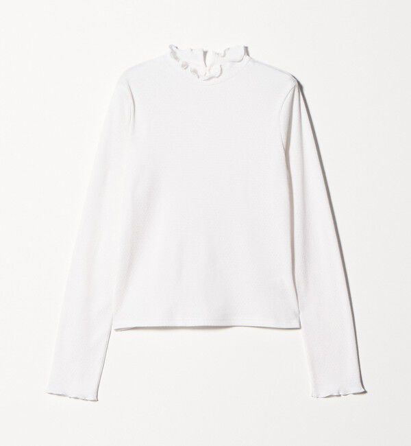 STEVEN ALAN「＜Steven Alan＞ドット リブ フリル プルオーバー」|Tシャツ・カットソー|