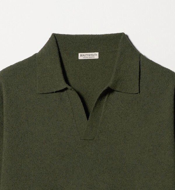 BEAUTY&YOUTH UNITED ARROWS「クリンプ コットン ポロスキッパー ニット」|ニット・セーター|