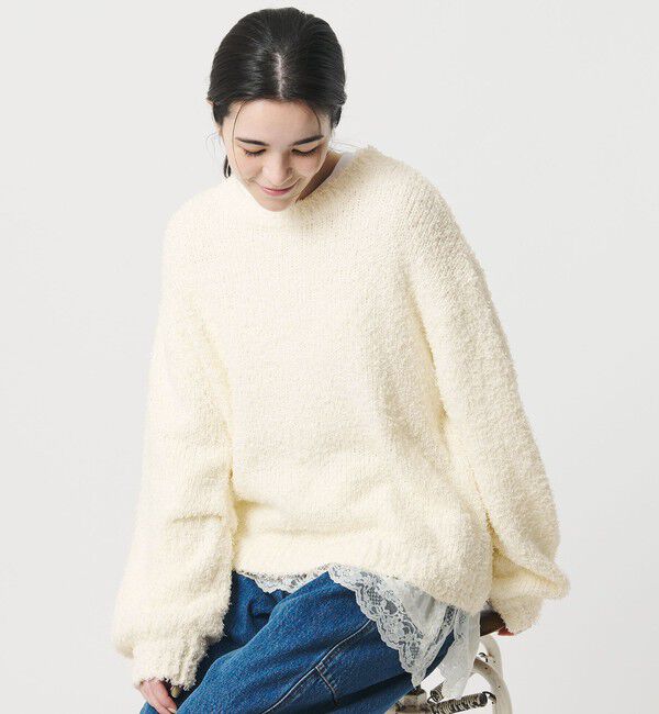 BEAUTY&YOUTH UNITED ARROWS「レースドッキング　ロングスリーブTシャツ」|Tシャツ・カットソー|