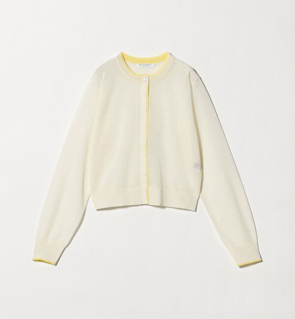 BEAUTY&YOUTH UNITED ARROWS「ライン クルーネック カーディガン ウォッシャブル」|カーディガン|OFF WHITE