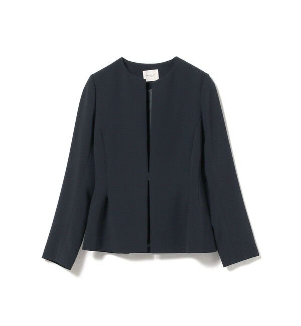 Demi-Luxe BEAMS 「トリアセ ペプラムジャケット＊」|ノーカラージャケット|