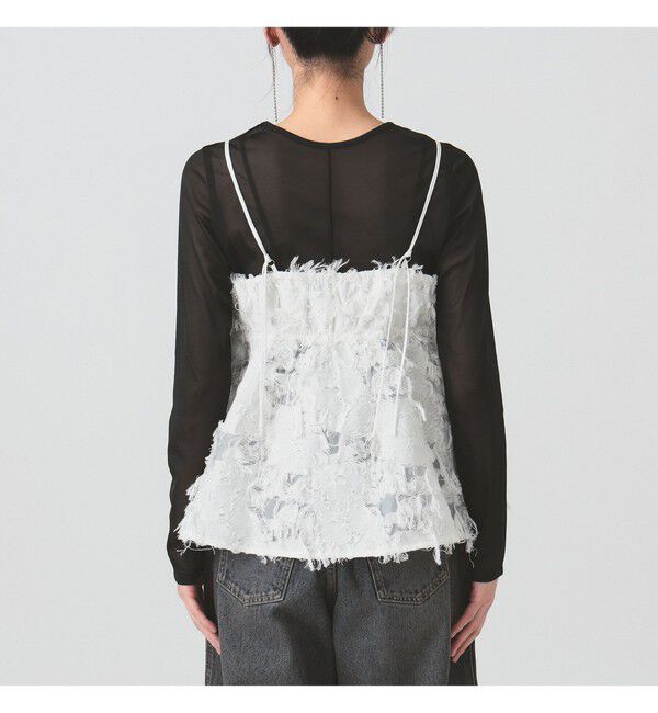 Ray BEAMS 「フリンジ ジャカード キャミソール」|キャミソール|