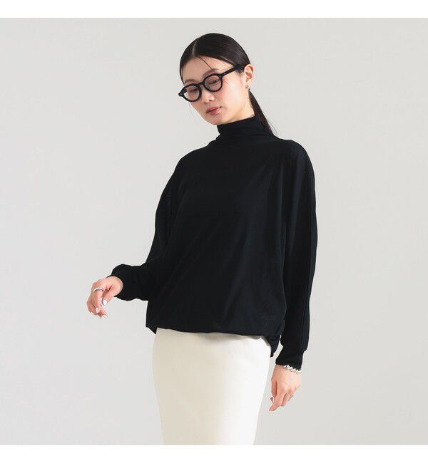 Demi-Luxe BEAMS 「COG THE BIGSMOKE / ボトルネック トップス」|Tシャツ・カットソー|BLACK