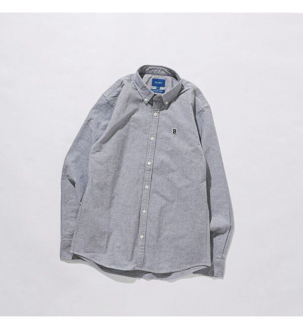 BEAMS「BEAMS / ストレッチ オックスフォード ワンポイント ボタンダウンシャツ」|シャツ・ブラウス|BLACK