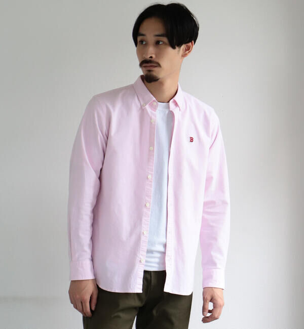 BEAMS「BEAMS / ストレッチ オックスフォード ワンポイント ボタンダウンシャツ」|シャツ・ブラウス|