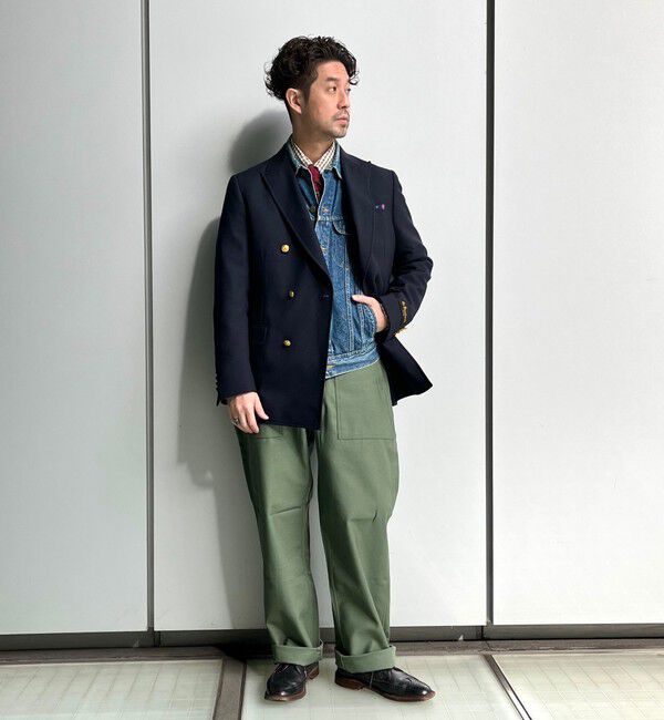 SHIPS「Southwick: PAXTON ウール ネイビー ダブルブレザー」|テーラードジャケット|