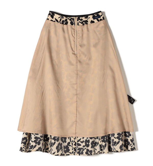 SHIPS for women「*〈手洗い可能〉ドット / 花柄 切替 セミフレア スカート ◇」|スカート|