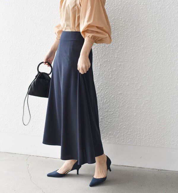 SHIPS for women「*〈手洗い可能〉ドット / 花柄 切替 セミフレア スカート ◇」|スカート|