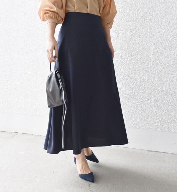 SHIPS for women「*〈手洗い可能〉ドット / 花柄 切替 セミフレア スカート ◇」|スカート|