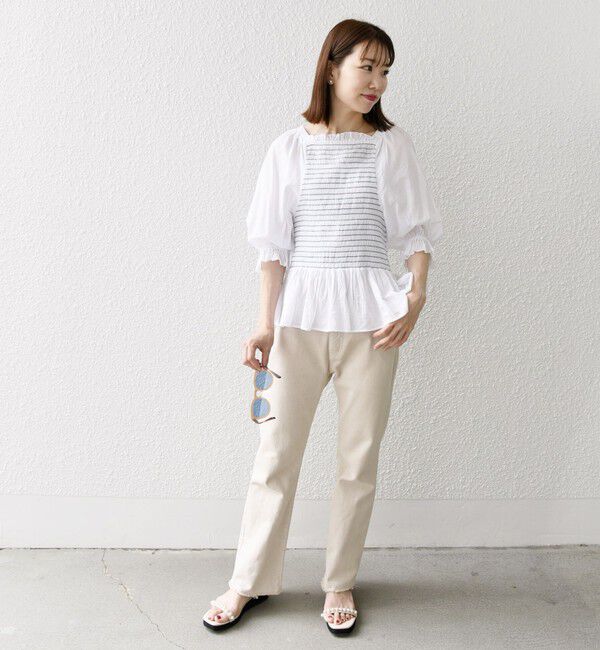 SHIPS any「SHIPS any: カラー シャーリング ボリューム スリーブ ブラウス」|シャツ・ブラウス|