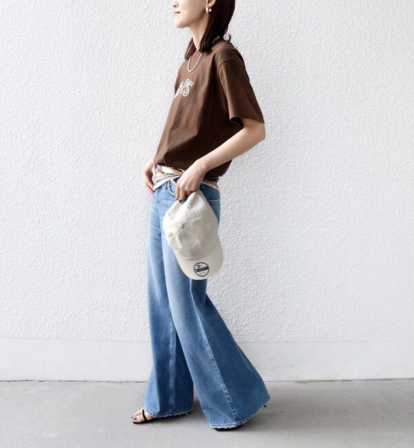 SHIPS for women「《一部追加予約》【WEB限定】 SHIPS ラウンド プリント ロゴ TEE」|Tシャツ・カットソー|