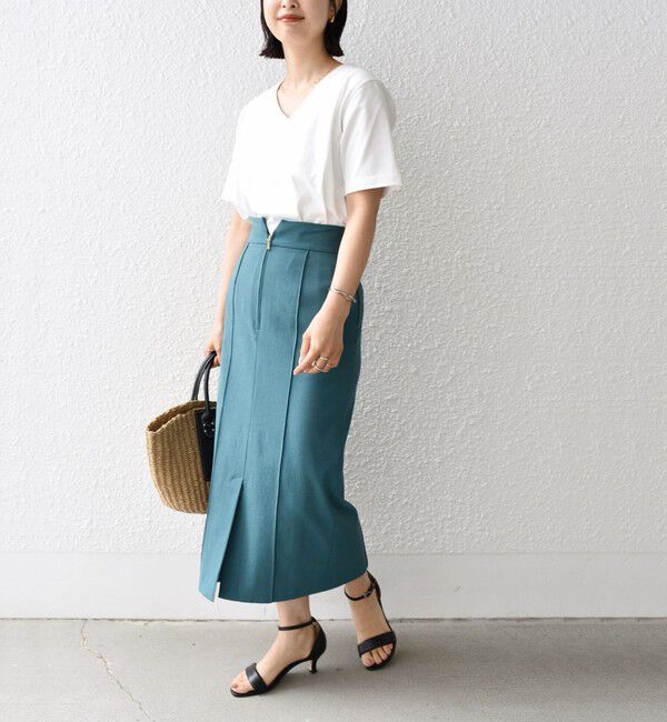 SHIPS for women「【WEB限定】〈ネックが選べる2サイズ展開〉オーガニックコットン バリエーションネック TEE」|Tシャツ・カットソー|