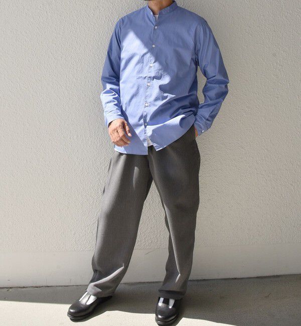 SHIPS any「SHIPS any: ストライプ / ソリッド リラックス バンドカラー シャツ 25AW◇」|シャツ・ブラウス|