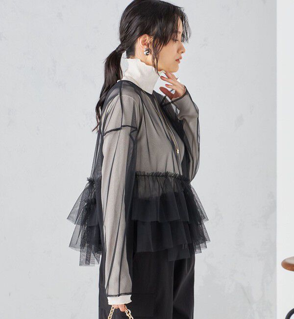 SHIPS for women「〈手洗い可能〉インナーセット チュール デザイン ブラウス ◇」|シャツ・ブラウス|