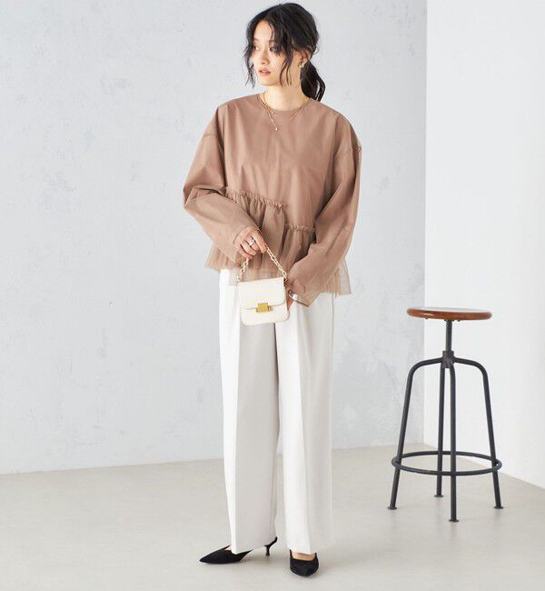 SHIPS for women「〈手洗い可能〉インナーセット チュール デザイン ブラウス ◇」|シャツ・ブラウス|