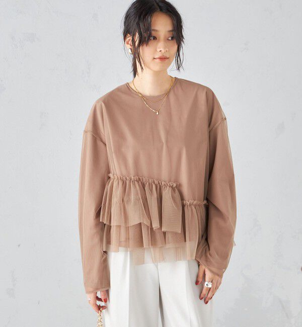 SHIPS for women「〈手洗い可能〉インナーセット チュール デザイン ブラウス ◇」|シャツ・ブラウス|