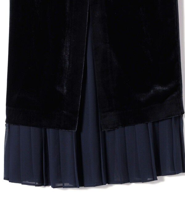 SHIPS for women「プリーツ コンビ クラッシュ スカート ◇」|スカート|